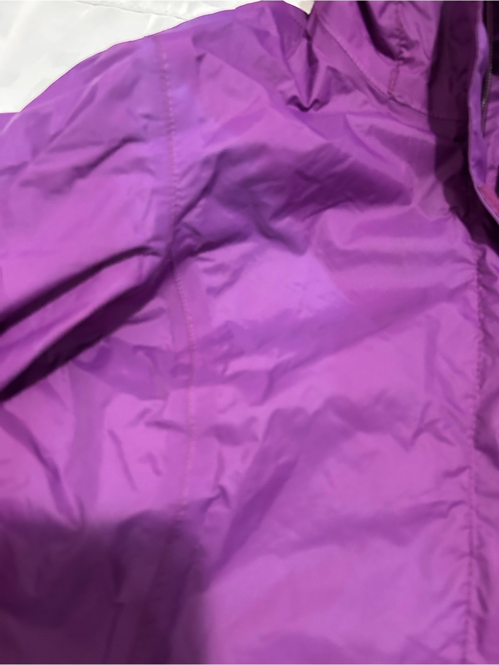 Columbia Women's Bright Purple Hooded Rain Shell - Picture 6 of 6